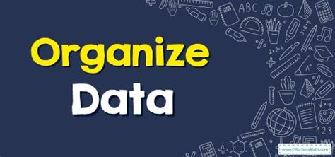 Organizing Data 